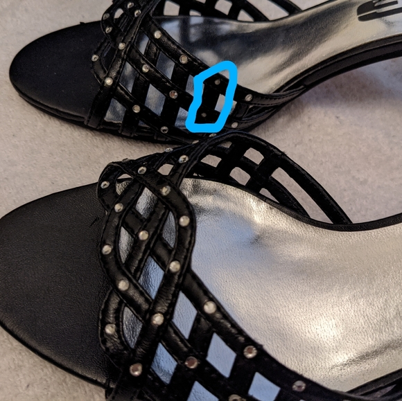 Vintage Fashion 3" Heel Sandals, Sparkle Embellished, Belt Tie, Women 7.5 - Picture 12 of 12